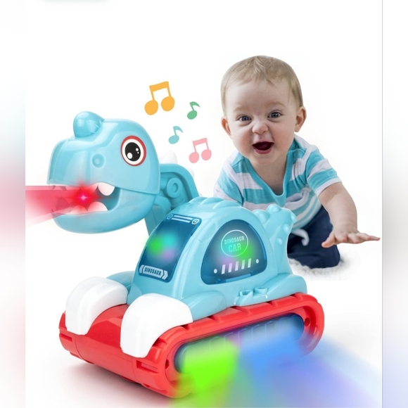 Baby Toys for 1 Year Old Boy Girl, Musical Dinosaur Car Crawling Developmental - Picture 6 of 6